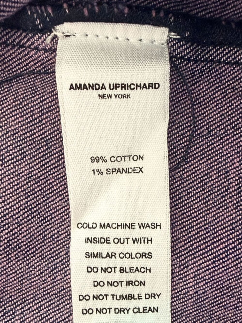 Amanda Uprichard Joss Dress Pink Acid Denim Mini NWT Strapless - Picture 8 of 9